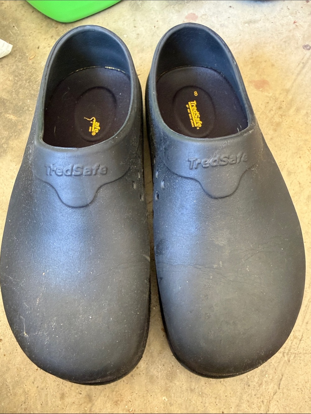 TreadSafe Slip-On Black Work Clogs